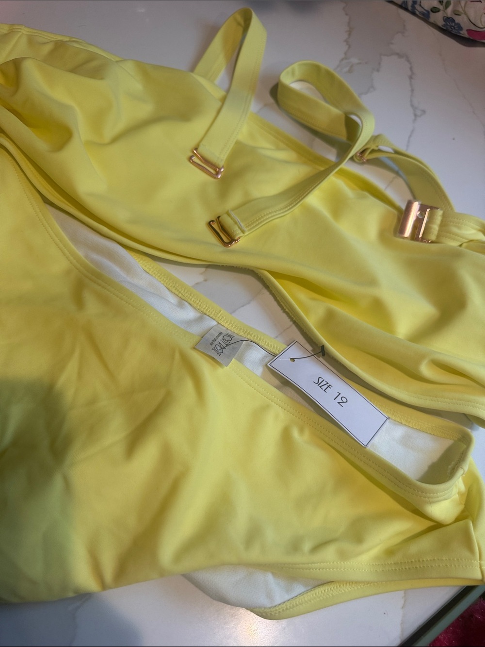 ASOS bright Yellow Bandeau Bikini Set